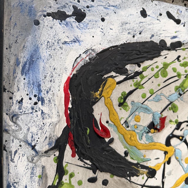 Abstract Expressionist Painting Textured "Drip" or "Splatter" After Jackson Pollock For Sale - Image 9 of 18
