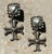 Late 20th Century Early Vintage 1980’s Dian Malouf Heart & Cross Motif Oxidized Sterling Silver Dangle Earrings For Sale - Image 5 of 10