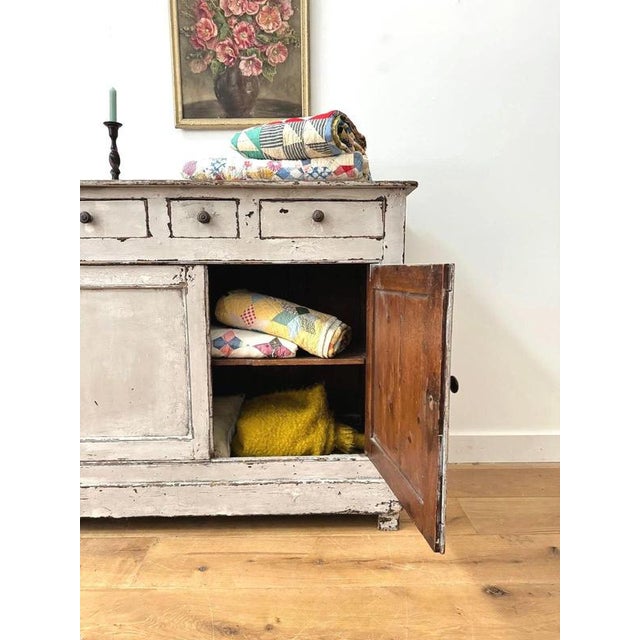 Vintage Painted Wooden Buffet For Sale - Image 11 of 13