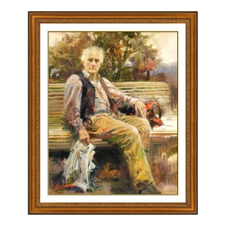 Late 20th Century The Park Bench Storyteller, Pino Daeni For Sale