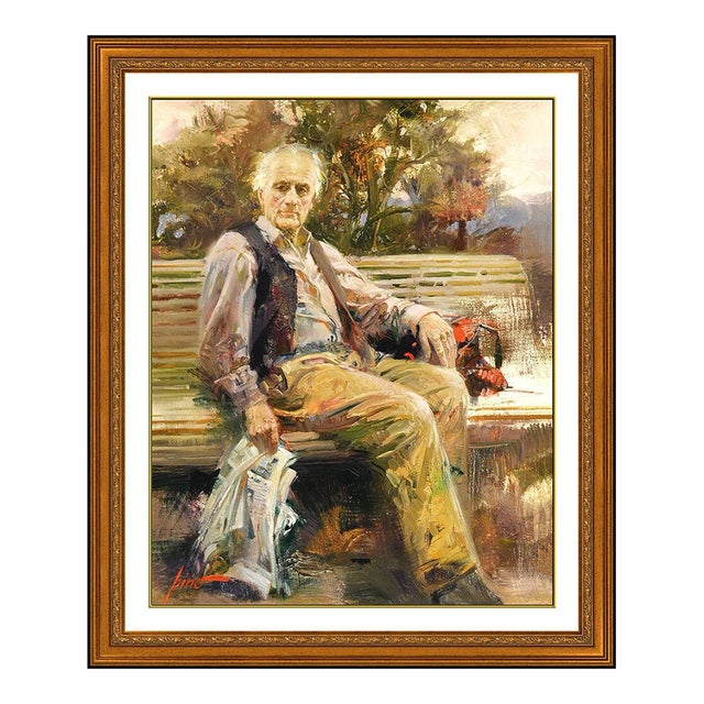 Late 20th Century The Park Bench Storyteller, Pino Daeni For Sale