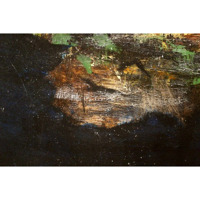 Textile Mid 20th Century Abstract Landscape Oil on Canvas Painting by Jean-Claude Gaugy For Sale - Image 7 of 8