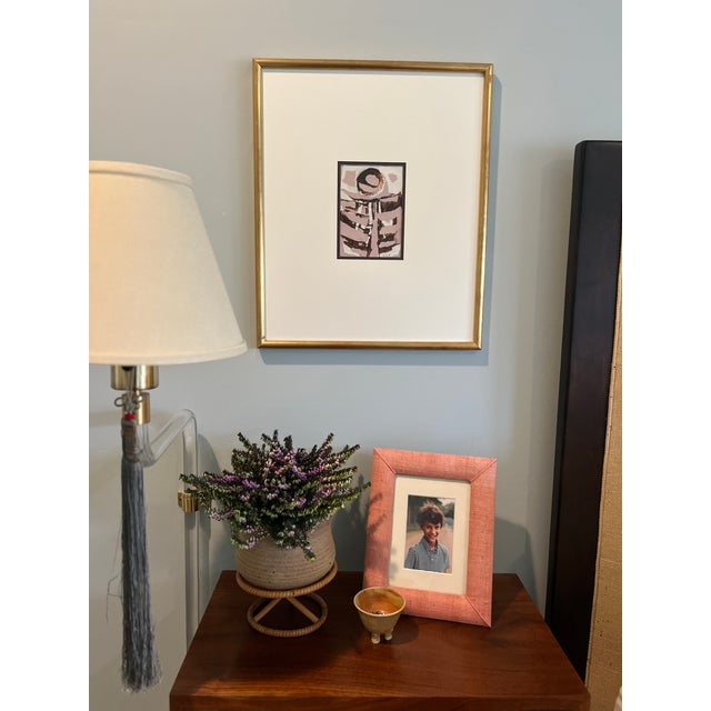 Vintage 70's Mid-Century Modern Abstract Framed Mixed Media Torn Paper Collage Amazing Vintage Find From The Estate Of...