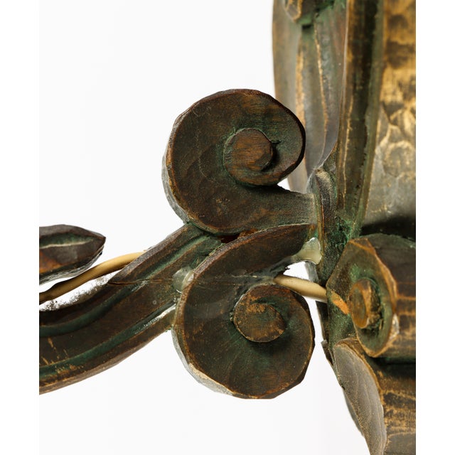 Swedish Carved Wood Wall Sconce by Matts in Taserud, Folk Art For Sale - Image 4 of 7