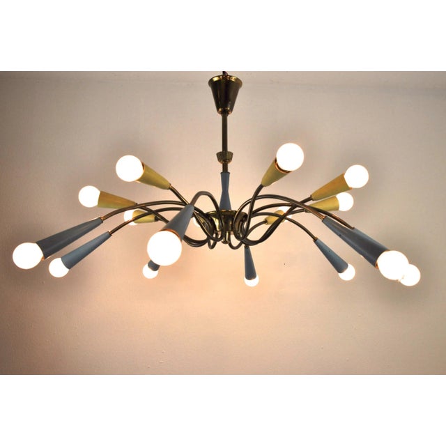 Mid-Century Sputnik Ceiling Lamp For Sale - Image 9 of 12