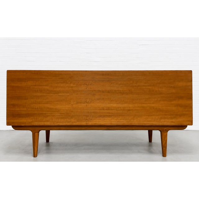 Mid Century Modern Styled Teak Credenza | Scandinavian Media Console | Handmade Reclaimed Wood Sideboard For Sale - Image 12 of 12