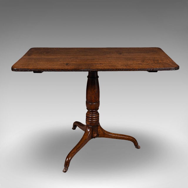 Victorian Antique Parlour Drinking Table, Scottish Oak, Tilt Top, Country House, Victorian For Sale - Image 3 of 12