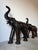 1980s Vintage Safari Style Oversized Leather Elephant Sculptures With Raised Trunks – A Pair For Sale - Image 5 of 18