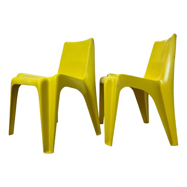 Yellow BA1171 Dining Room Chairs by Helmut Bätzner for Bofinger For Sale