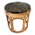 Glass-Topped Bamboo Side Table or Plant Stand For Sale