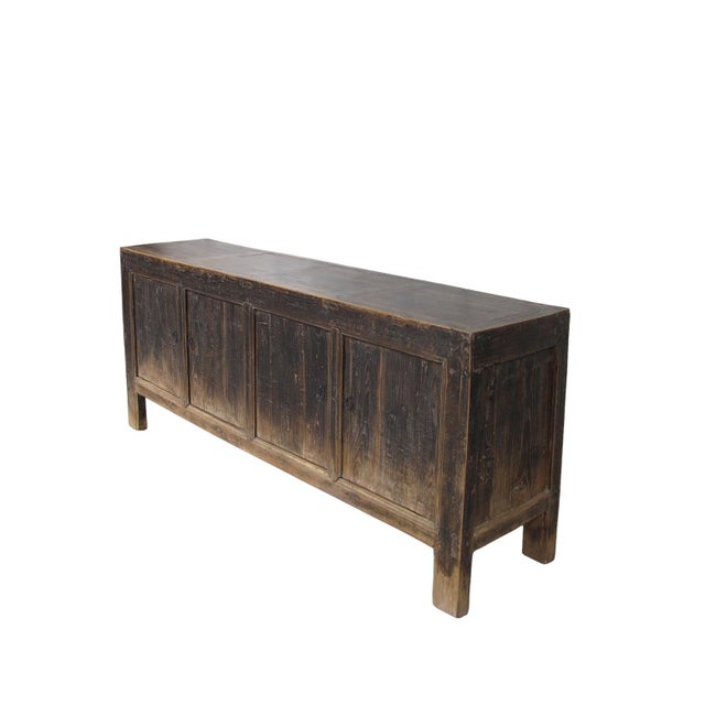 Vintage Reclaimed Wood Sideboard Cabinet 25 For Sale - Image 4 of 9