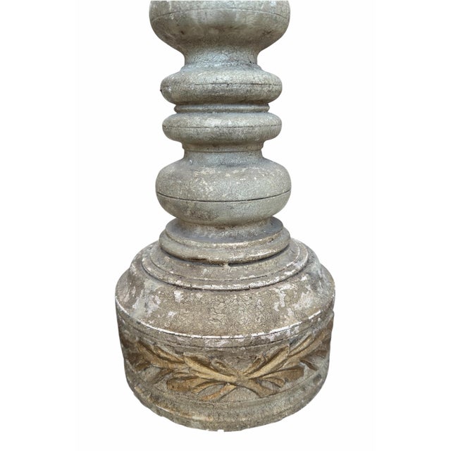 Mid 20th Century Mid 20th Century Italian Country Column Form Table Lamps - a Pair For Sale - Image 5 of 5