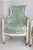 Green Schumacher Cheetah Antique Chair on Casters For Sale - Image 4 of 4
