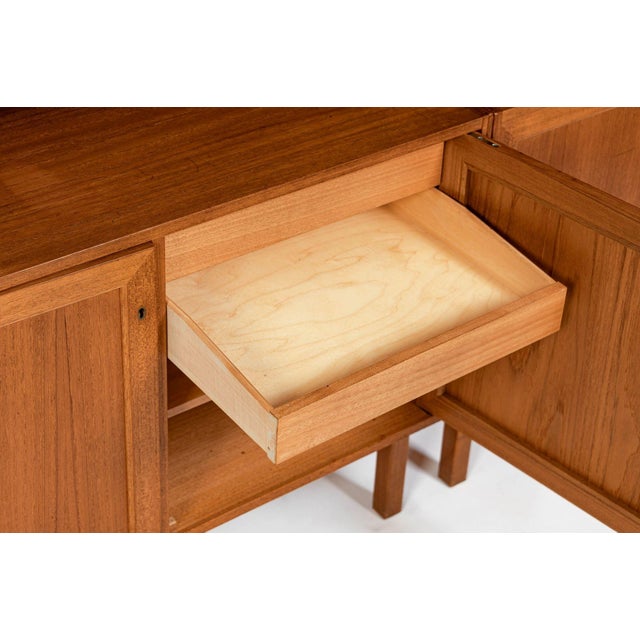 Pair Mid-Century Swedish Modern Teak Bookcase Cabinets, 1960s For Sale - Image 12 of 18