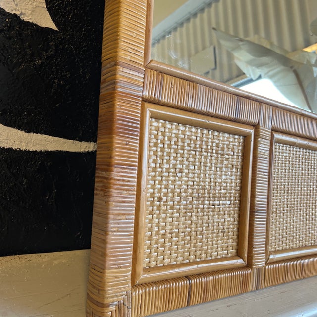 Vintage Rattan Wall Mirror Chairish