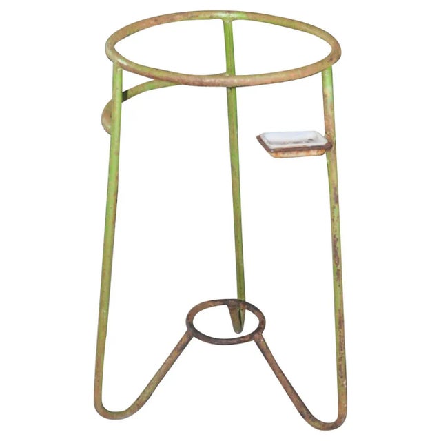 Metal Vintage Hungarian Iron Garden Planter, 1940s For Sale - Image 7 of 7