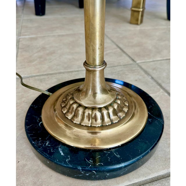 Vintage French Directoire Style Solid Brass & Marble Floor Lamp For Sale - Image 11 of 16