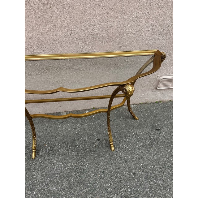 Hollywood Regency 1950s Vintage Maison Jansen Style Console Table For Sale - Image 3 of 6