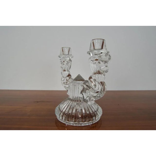 Mid-Century Glass Candlesticks Holder, 1960s For Sale - Image 6 of 11