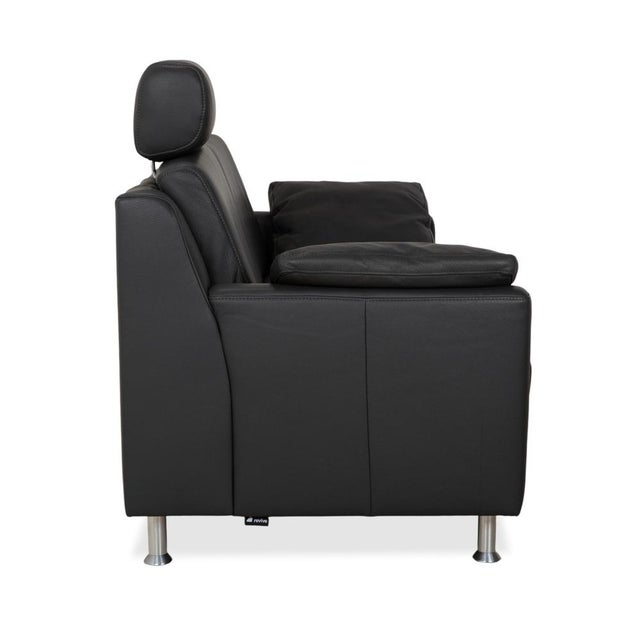 Dark Grey Leather 2-Seater Sofa from Mondo For Sale - Image 12 of 15