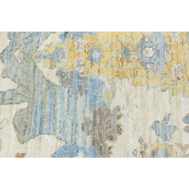 Transitional Aesthetic Modern Sultanabad Rug – Hand-Knotted Wool – Muted Ivory For Sale - Image 12 of 12