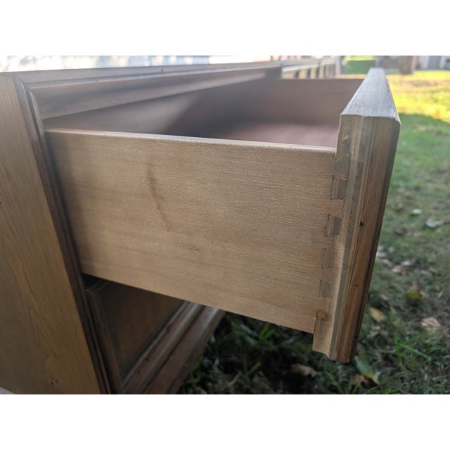 1960s Henredon "Custom Folio Three" 102" Modular Brutalist Credenza / Media Console For Sale - Image 13 of 16