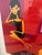 Signed and numbered limited edition 9-color serigraph print by SHAG (Josh Agle) titled Elsa and the Raven. This is print...