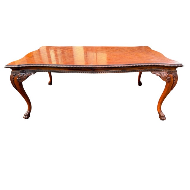 Hickory White Hampton Collection Extension Dining Table This ornate extension dining table comes with one leaf and table...