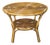 Vintage Round Two-Tier Coffee Table in Bamboo and Rattan attributed to Tito Agnoli, Italy, 1960s For Sale