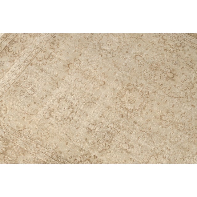 1950s Beige Vintage Anatolian Wool Carpet For Sale - Image 5 of 10