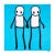 Stik, Holding Hands Signed (Blue), 2020 For Sale