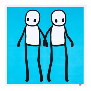Stik, Holding Hands Signed (Blue), 2020