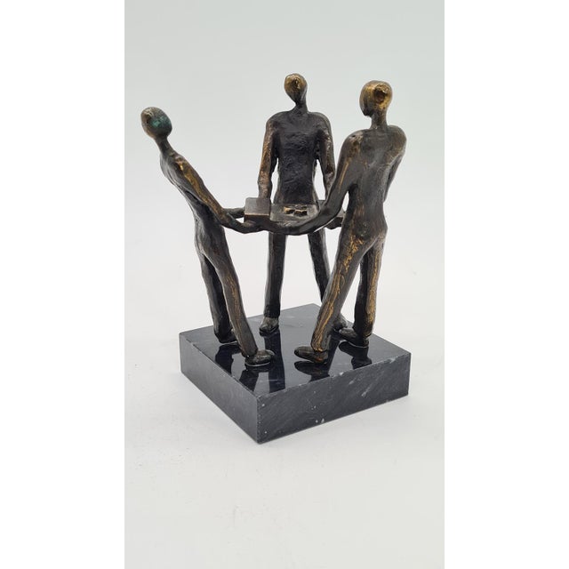 Metal Vintage Dutch Bronze Sculpture, 2000 For Sale - Image 7 of 10