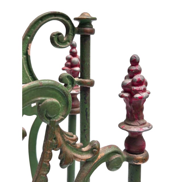 Late 19th Century French Art Nouveau Cast Iron Magazines Rack For Sale - Image 4 of 6
