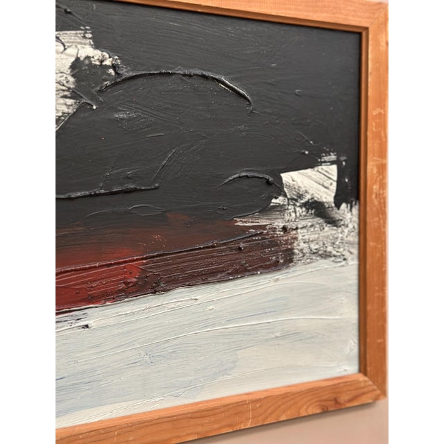 Original Swedish Oil on Panel – “Hurricane” by Hans Osswald – Vintage & Framed – 35 × 74 cm (13.8" × 29.1") A Swedish...