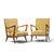 Gio Ponti for Cassina Model 516 Mid Century Walnut Lounge Chairs - Pair Each chair measures: 24.5 wide x 29.5 deep x 31.5...