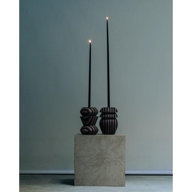 Matek Stria Candleholder in Recycled Composite by Project Materia For Sale - Image 4 of 13