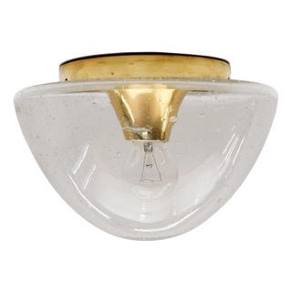 Mushroom Shaped Glass Lamp in Gold, Germany, 1960s For Sale