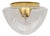 Mushroom Shaped Glass Lamp in Gold, Germany, 1960s For Sale
