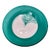 Postmodern Teal and Clear Murano Glass Plate from La Murrina, Italy, 1980s For Sale