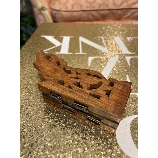 Vintage Wooden Hand Carved Center Piece Decor For Sale - Image 4 of 11