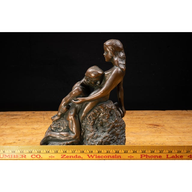 Figurative Late 20th Century Marwal Rodin the Eternal Idol Chalkware Sculpture For Sale - Image 3 of 11