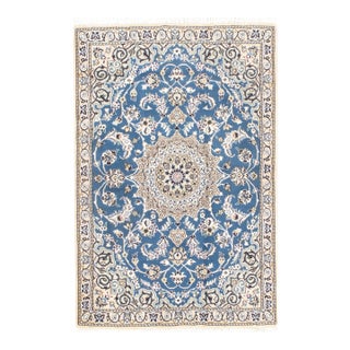 Pasargad DC Light Blue Silk & Wool Rug For Sale