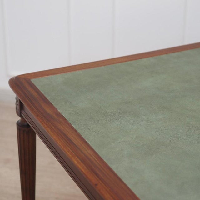 Antique Mahogany Desk with Green Leather, 1890s For Sale - Image 13 of 16