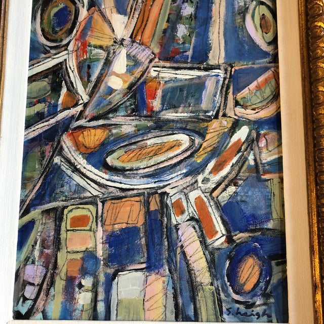 Original 12 x 16 painting on canvas board Signed bottom right Overall size with vintage frame is 19 x 23 will be wired for...