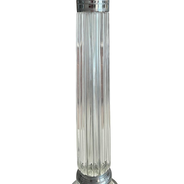 Marbro Crystal Column Table Lamp, 1950s For Sale In Tampa - Image 6 of 15