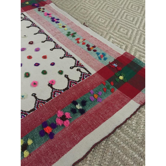 1940s 1940s Wedding Blanket Vintage Persian Qashqai For Sale - Image 5 of 13