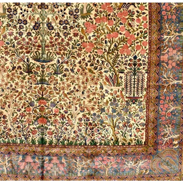 Antique Kashan Rug 11'2'' X 15'1'' For Sale - Image 9 of 10