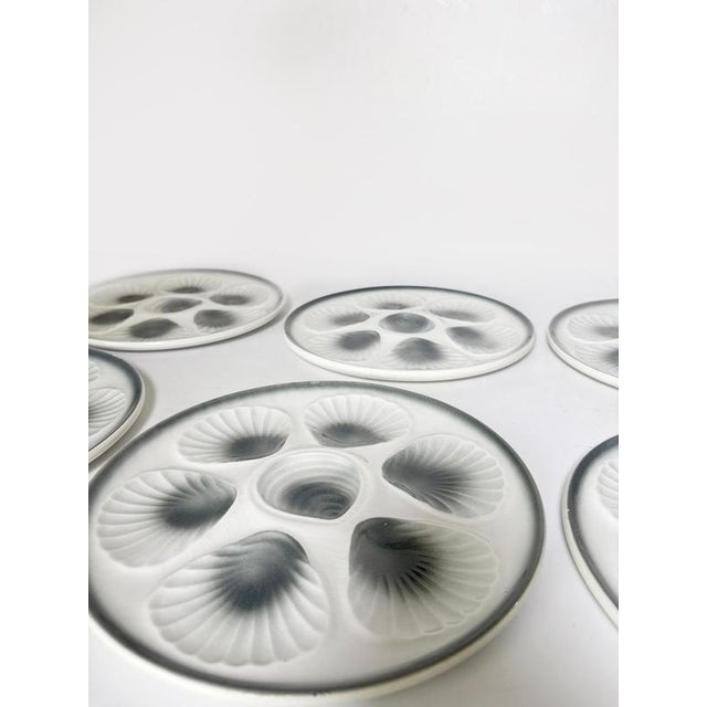 Oyster Plates in Ceramic, France, 1970s, Set of 6 For Sale - Image 9 of 18