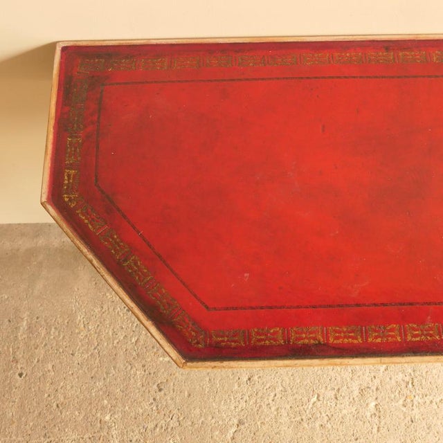 Neoclassical Console Table with Leather For Sale - Image 4 of 18